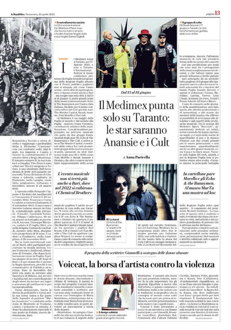 VOICEAT, la borsa d'artista contro la violenza -  "La Repubblica" 23 aprile 2023